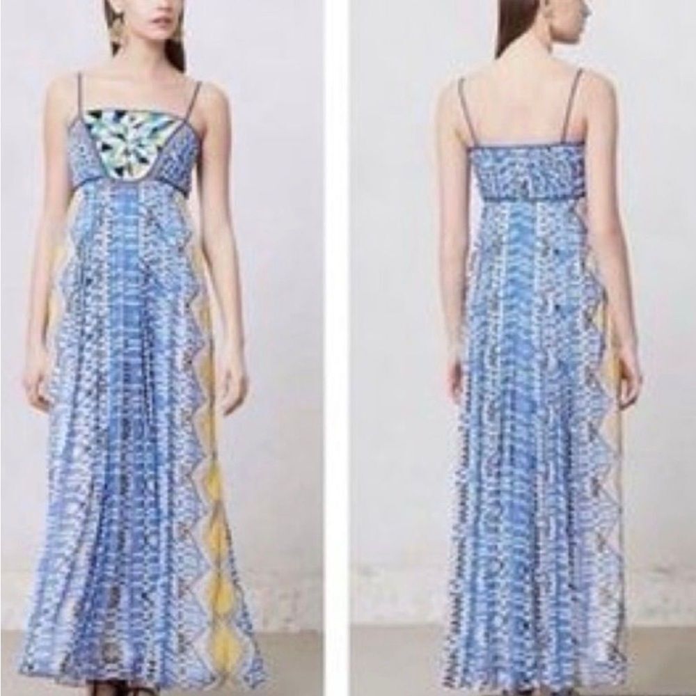 Anthropologie Sunburst by Ranna Gill Maxi Dress